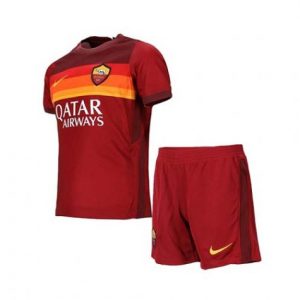 AS Roma Børn HjemmebaneSæt 2020 21 - Fodboldtrøjer(S/S)