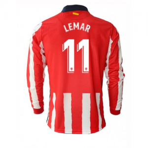 Billige Atletico Madrid Thomas Lemar 11 Hjemmebanetrøje 2020 21 - Fodboldtrøjer(L/S)