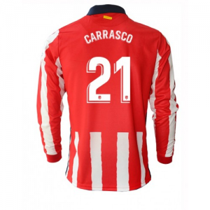 Billige Atletico Madrid Yannick Carrasco 21  Hjemmebanetrøje 2020 21 - Fodboldtrøjer(L/S)