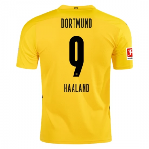 Billige BVB Borussia Dortmund Erling Haaland 9 Hjemmebanetrøje 2020 21 - Fodboldtrøjer(S/S)