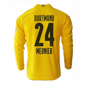 Borussia Dortmund Thomas Meunier 24 Hjemmebanetrøje 2020 21 - Fodboldtrøjer(L/S)