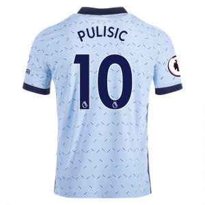 Billige Chelsea Christian Pulisic 10 Udebanetrøje 2020 21 - Fodboldtrøjer(S/S)