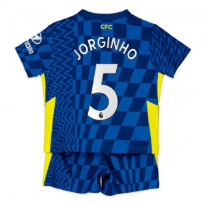 Chelsea Jorginho 5 Børn HjemmebaneSæts 2021 22 - Fodboldtrøjer(S/S)