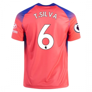 Billige Chelsea Thiago Silva 6 Tredje trøjer 2020 21 - Fodboldtrøjer(S/S)