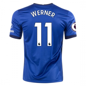Billige Chelsea Timo Werner 11 Hjemmebanetrøje 2020 21 - Fodboldtrøjer(S/S)