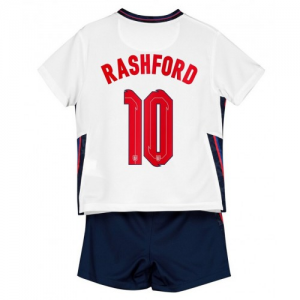 England Rashford 10 Børn HjemmebaneSæt EM 2020 - Fodboldtrøjer(S/S)