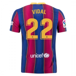 Billige FC Barcelona Arturo Vidal 22 Hjemmebanetrøje 2020 21 - Fodboldtrøjer(S/S)