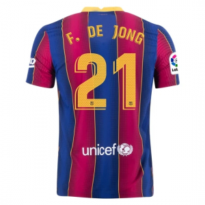 Billige FC Barcelona Frenkie De Jong 21 - Fodboldtrøjer(S/S) Hjemmebanetrøje 2020 21 - Fodboldtrøjer(S/S)