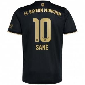 Billige FC Bayern München Leroy Sane 10 Udebanetrøje 2021-22 - Fodboldtrøjer(S/S)