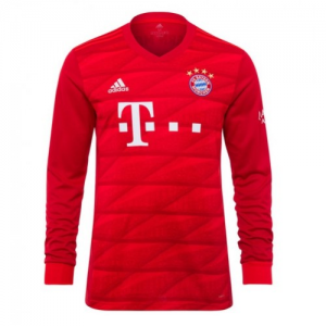 Billige FC Bayern München Fodboldtrøjer(L/S) Hjemmebanetrøje 2019 20 - Fodboldtrøjer(S/S)
