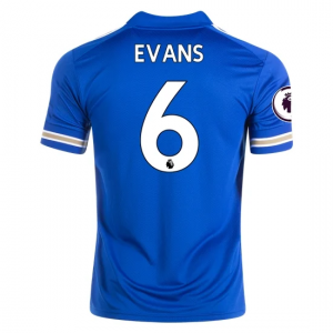 Billige Leicester City Jonny Evans 6 Hjemmebanetrøje 2020 21 - Fodboldtrøjer(S/S)