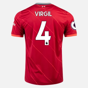 Billige Liverpool Virgil van Dijk 4 Hjemmebanetrøje 2021-22 - Fodboldtrøjer(S/S)