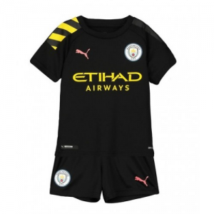 Billige Manchester City Børn UdebaneSæt 2019 20- Fodboldtrøjer(S/S)