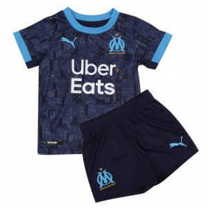 Olympique de Marseille Børn Udebanetrøje 2020 21 - Fodboldtrøjer(S/S)
