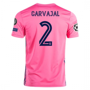 Billige Real Madrid Dani Carvajal 2 Udebanetrøje 2020 21 - Fodboldtrøjer(S/S)