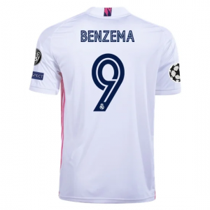 Billige Real Madrid Karim Benzema 9 Hjemmebanetrøje 2020 21 - Fodboldtrøjer(S/S)