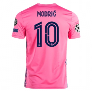 Billige Real Madrid Luka Modric 10 Udebanetrøje 2020 21 - Fodboldtrøjer(S/S)