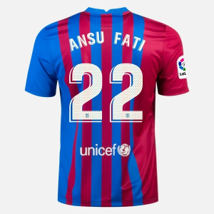 Barcelona Ansu Fati 22 Hjemme Trøjer  2021/22 - Kortærmet