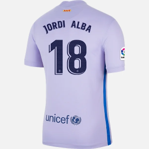 Barcelona Jordi Alba 18 Ude Trøjer  2021/22 - Kortærmet