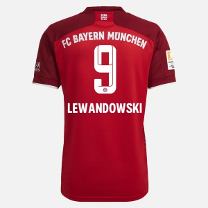 FC Bayern München Robert Lewandowski 9 Hjemme Trøjer 2021/22 - Kortærmet