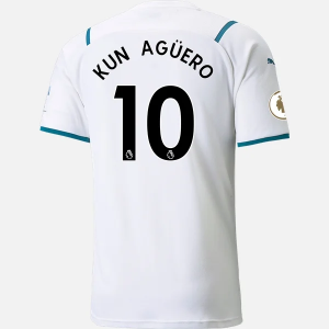 Manchester City Sergio Agüero 10 Ude Trøjer 2021/22 - Kortærmet