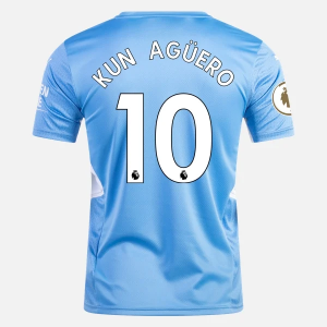 Manchester City Sergio Agüero 10 Hjemmebanetrøje 2021 2022 - FodboldTrøjer(S/S)