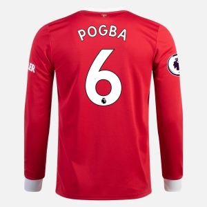 Manchester United Paul Pogba 6 Hjemmebanetrøje 2021 2022 - FodboldTrøjer(L/S)