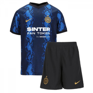 Inter Milan Børn HjemmebaneSæt 2021/22 - FodboldTrøjer(S/S)