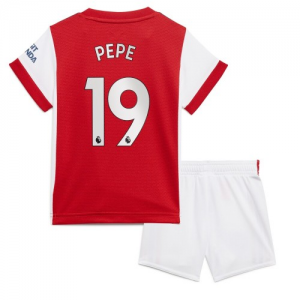 Arsenal Nicolas Pepe 19 Børn HjemmebaneSæts 2021 2022 - FodboldTrøjer(S/S)