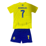 Al Nassr FC Cristiano Ronaldo 7 Børn HjemmebaneSæts 2023 2024 – FodboldTrøjer(SS)
