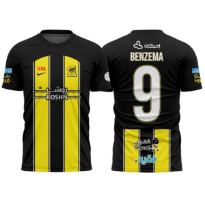 Al Ittihad Benzema 9 Hjemme Trøjer 2023 2024 – Kortærmet