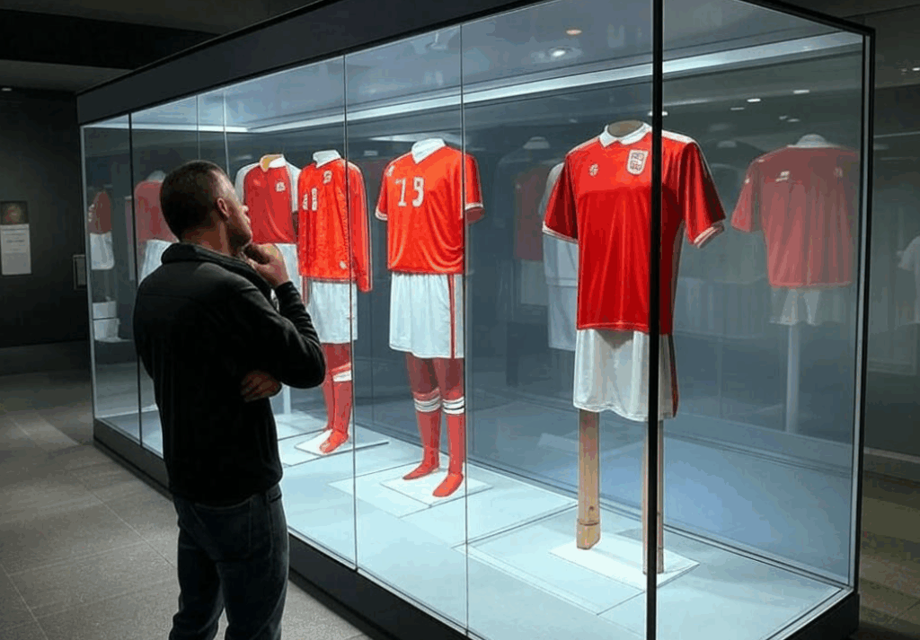 Evolution of Danmark trøje through history, featuring classic 1992 EM jersey and modern 2020 design, explore authentic collections at billigefodbolddk.com.